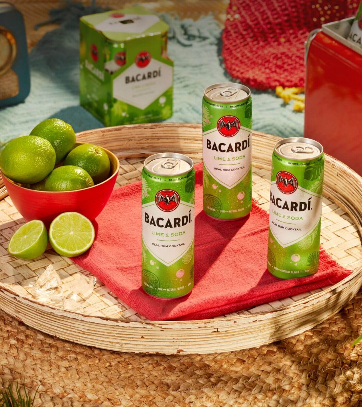 A readytodrink Lime and Soda cocktail in a can BACARDÍ Rum